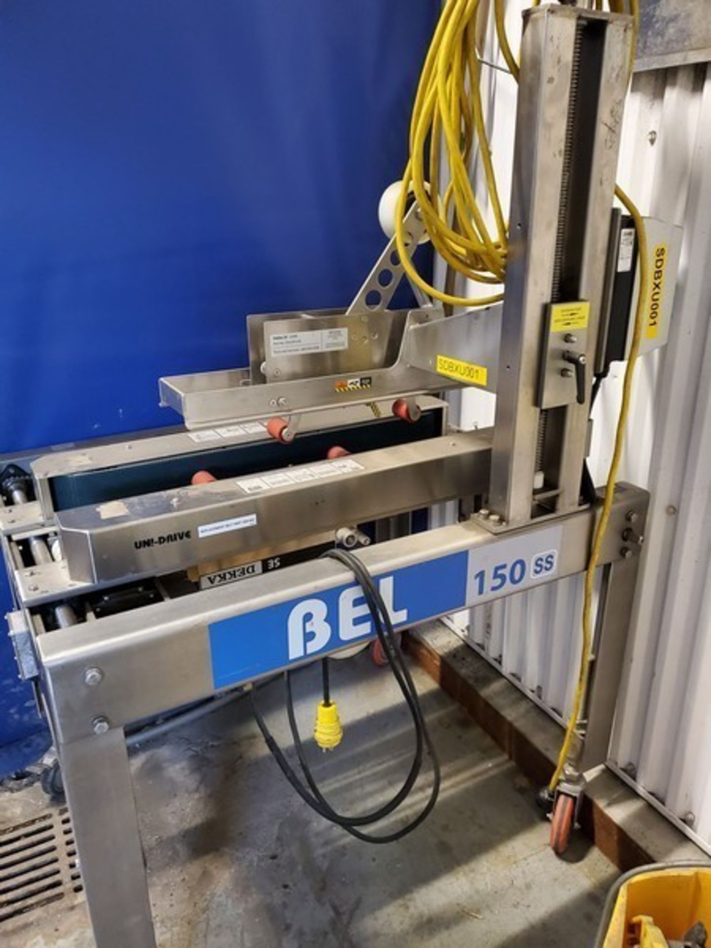 Bel Semi Automatic Case Tape Sealer, Model BEL-150, S/N QE1067469 includes Spare Parts - Image 3 of 7