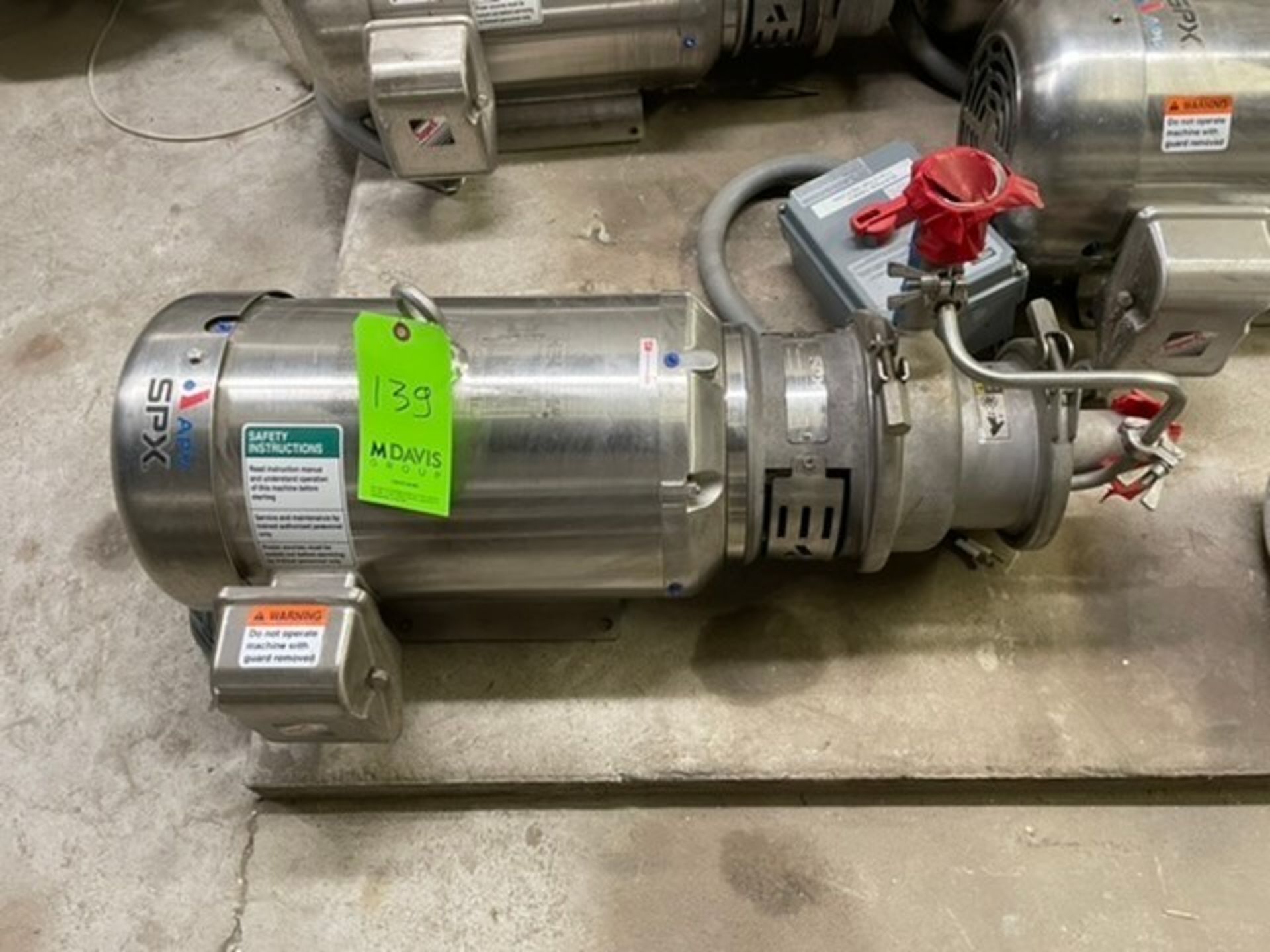 SPX Stainless Steel Fristam Centrifugal Pump; 2 1/2"/2"; Model: WS 30/30 1/13 15 HP; 230/460V;3520 - Image 2 of 2