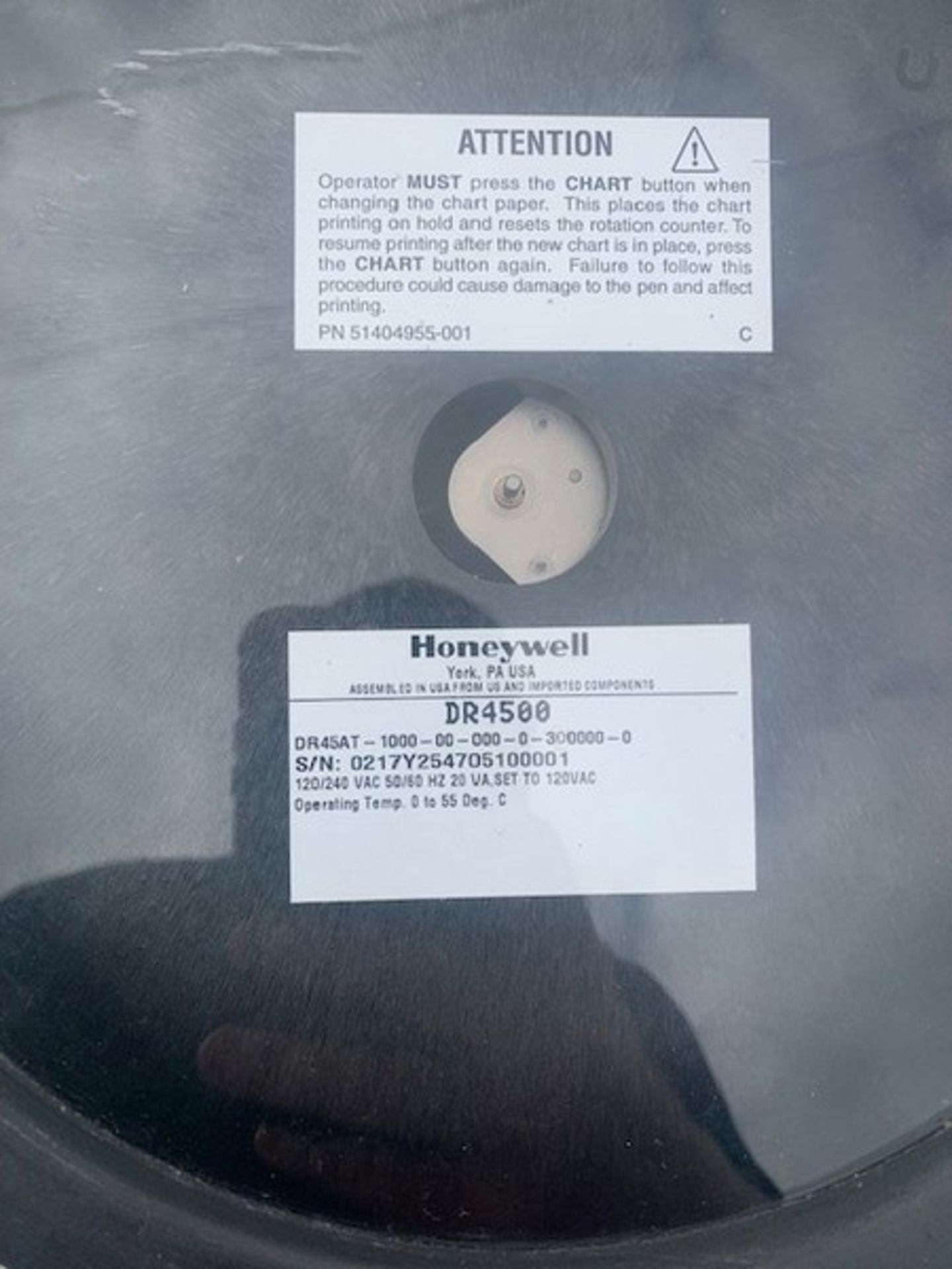 (2) Honeywell Chart Recorders Mounted in Stainless Enclosure, Model DR4500, S/N - Image 3 of 6