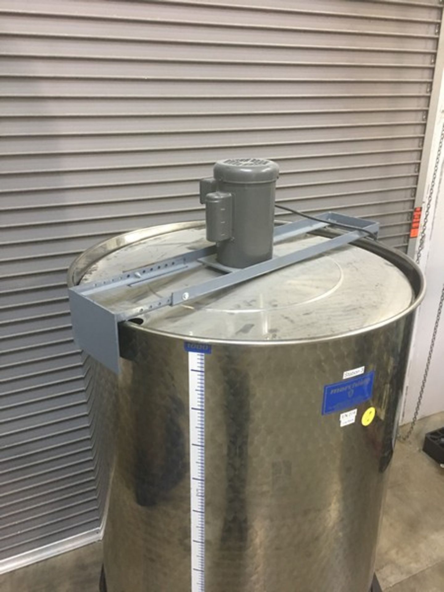 Marchisio 1,000 L S/S Tank with Baldor 1 hp Motor, 1725 RPM, 115/230 V and Stand (Located Carson - Image 3 of 7