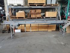 Aprox. 11" wide x 156" long x 36" high stainless steel belt conveyor (Handling, Loading & Site