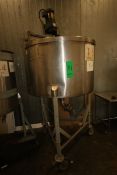 B & G Aprox. 200 Gal. S/S Single Wall Tank, with Vertical S/S Dual Shear Agitation, with Vertical
