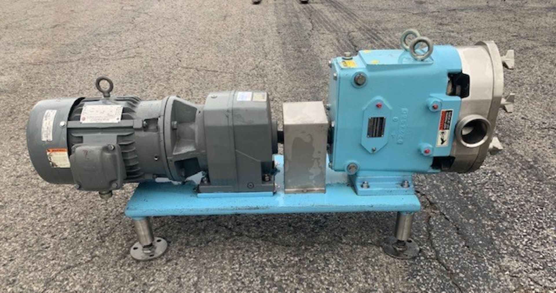 Waukesha 060 Positive Displacement Pump with Sterling Gear Reduction, Powered by 3 hp Motor, - Image 4 of 7
