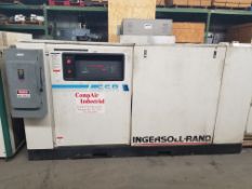 Ingersoll rand SSR-EP100 rotary screw air compressor, serial # F1662U90, volt 230/460, 3-phase, idle