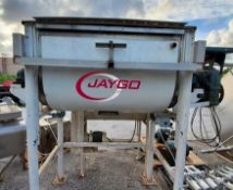 25 Cu Ft JAYGO Double Ribbon Blender, Stainless Steel, STEAM JACKETED., 4in Center Bottom