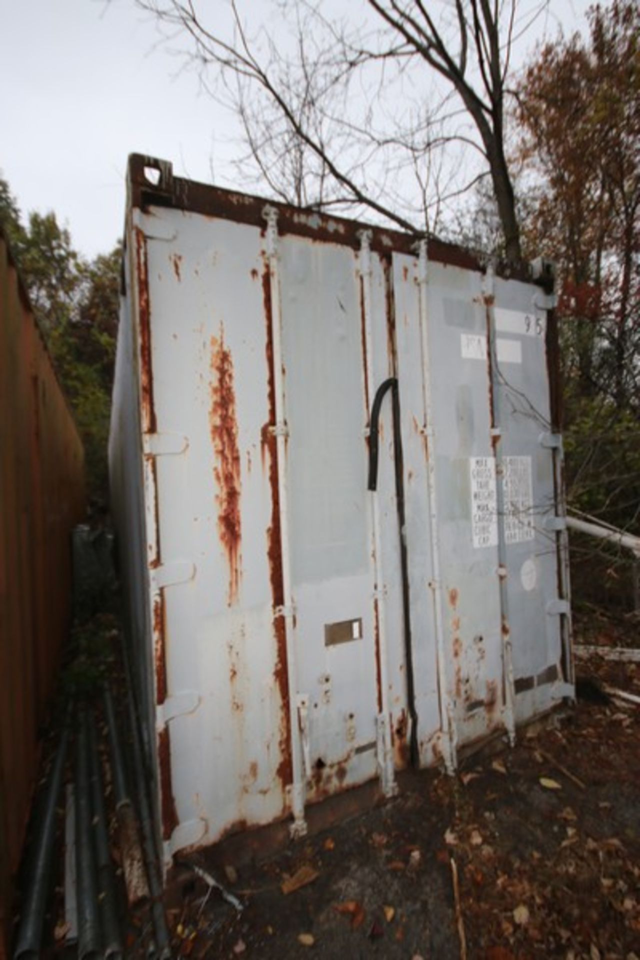 Overseas Container, Aprox. 9'6" H, with Double Doors, with Contents As Photographed (Old Tag #