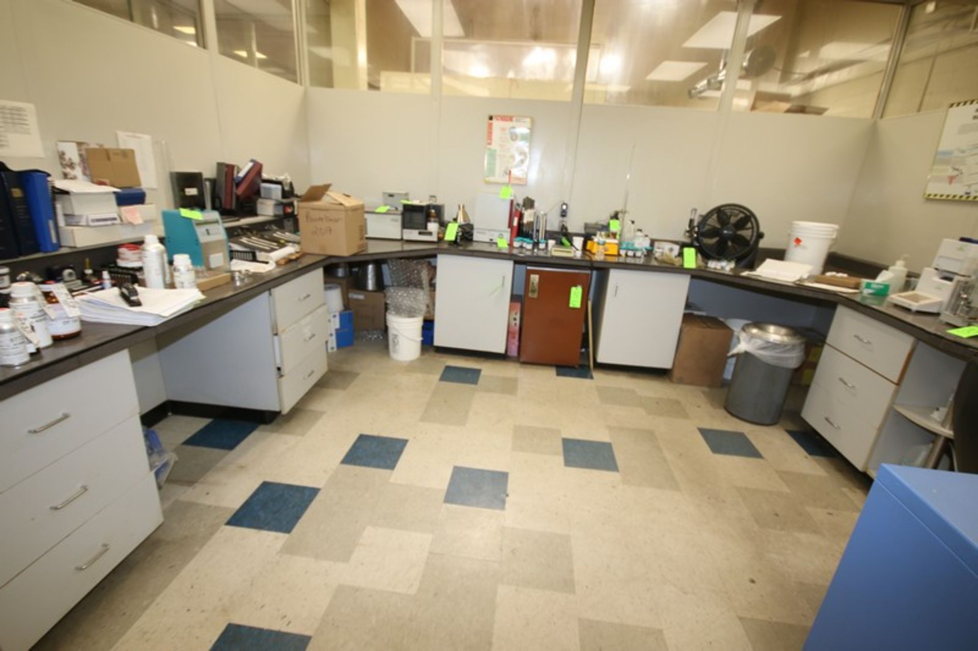 Assorted Lab Counters & Cabinets, with (1) Straight Section and (1) "U" Section, with Lab Dish - Image 2 of 2