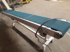 Aprox. 11" wide x 96" long food grade belt conveyor (Handling, Loading & Site Management Fee: $50)