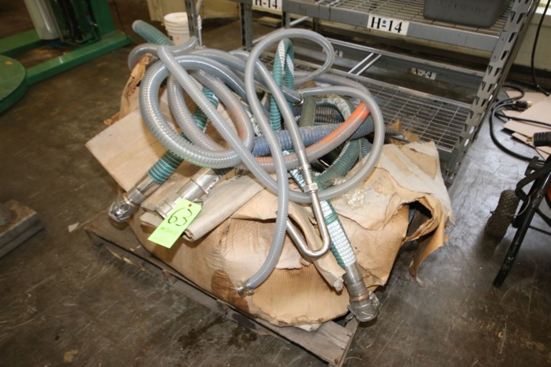 Pallet of Misc. Transfer Hoses, Connection Type & Clamp Type (Old Tag #63) (Located Wappingers