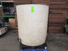 Aprox. 50" round x 55" height plastic tank , 2" outlet , 400 gallon (Handling, Loading & Site