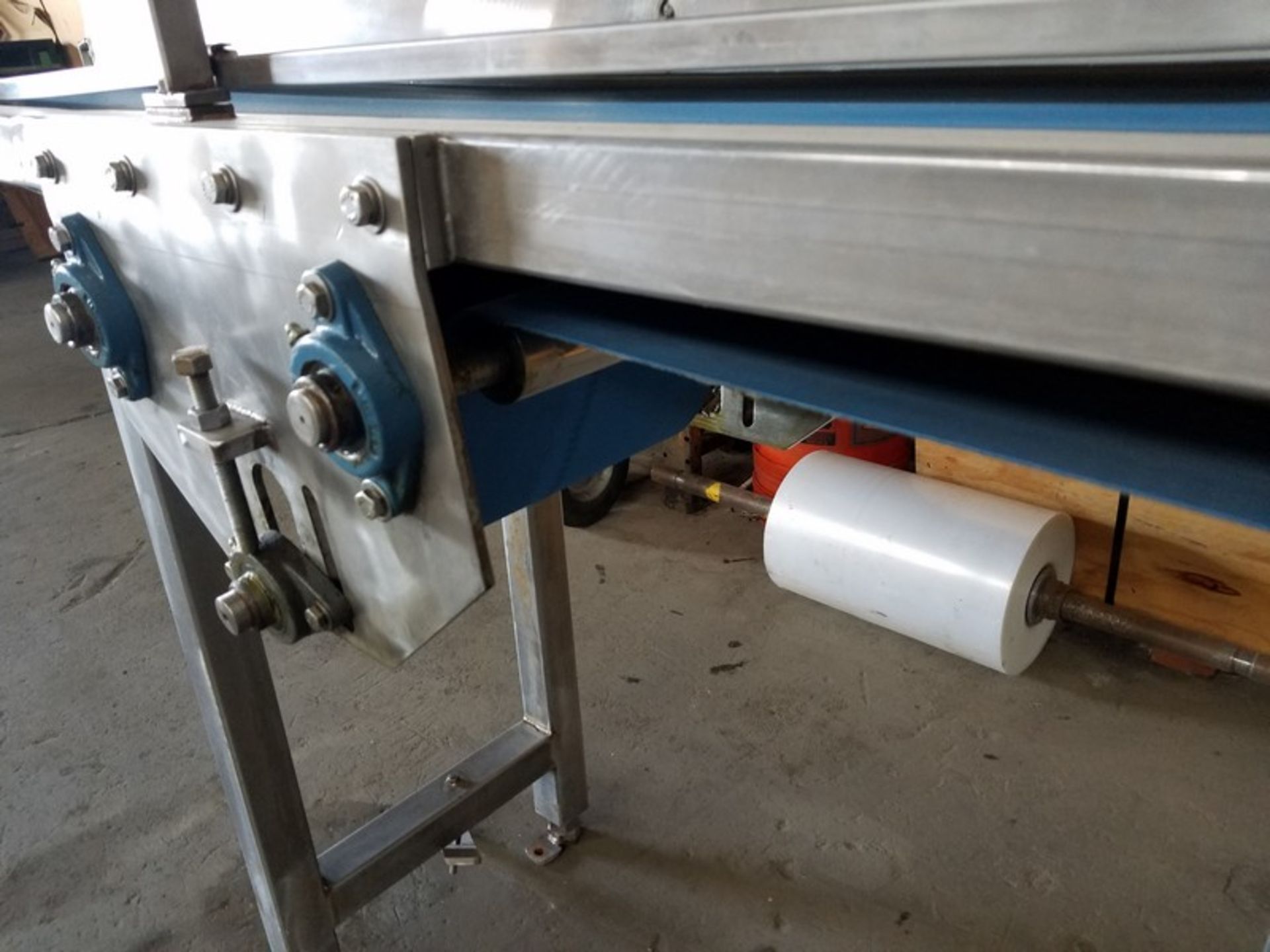 Aprox. 11" wide x 156" long x 36" high stainless steel belt conveyor (Handling, Loading & Site - Image 3 of 5