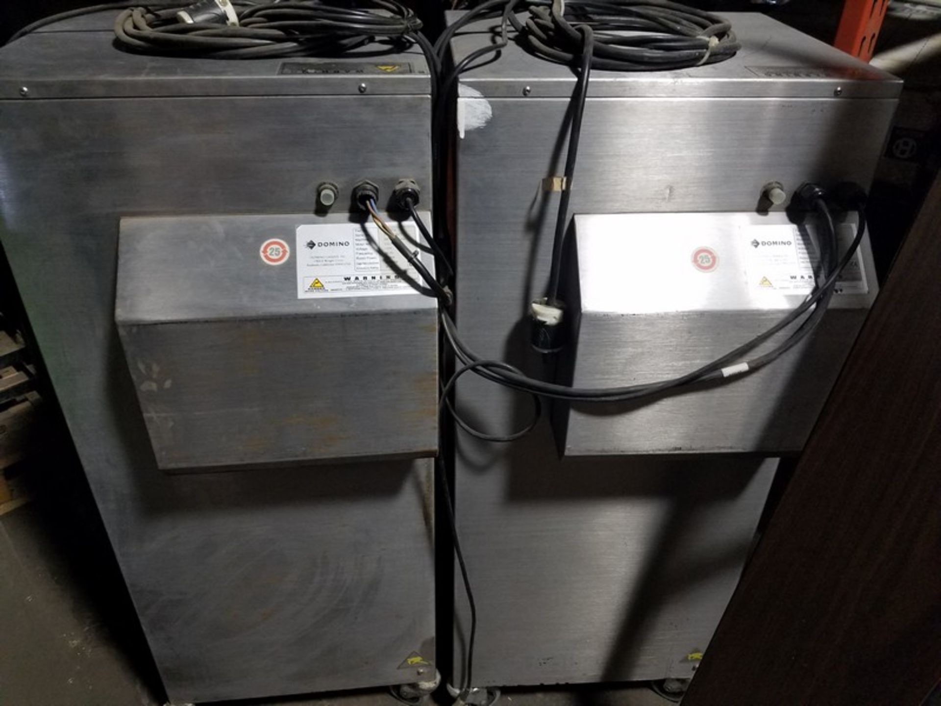 Two Domino DPX1000 Sator fume extractor system, serial # 082243-0677 & 082243-0669, volt 120, yr. - Image 2 of 4