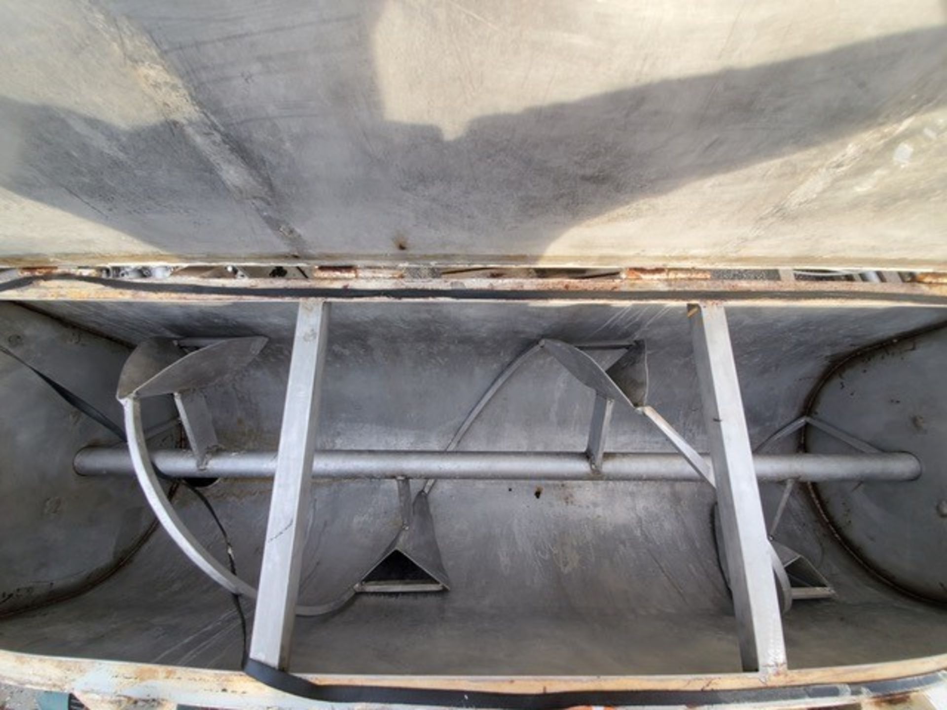 Approx 10 CU FT. Double Ribbon Blender with End Discharge. Condition is "Used"., Inside Dims 58in - Image 3 of 3