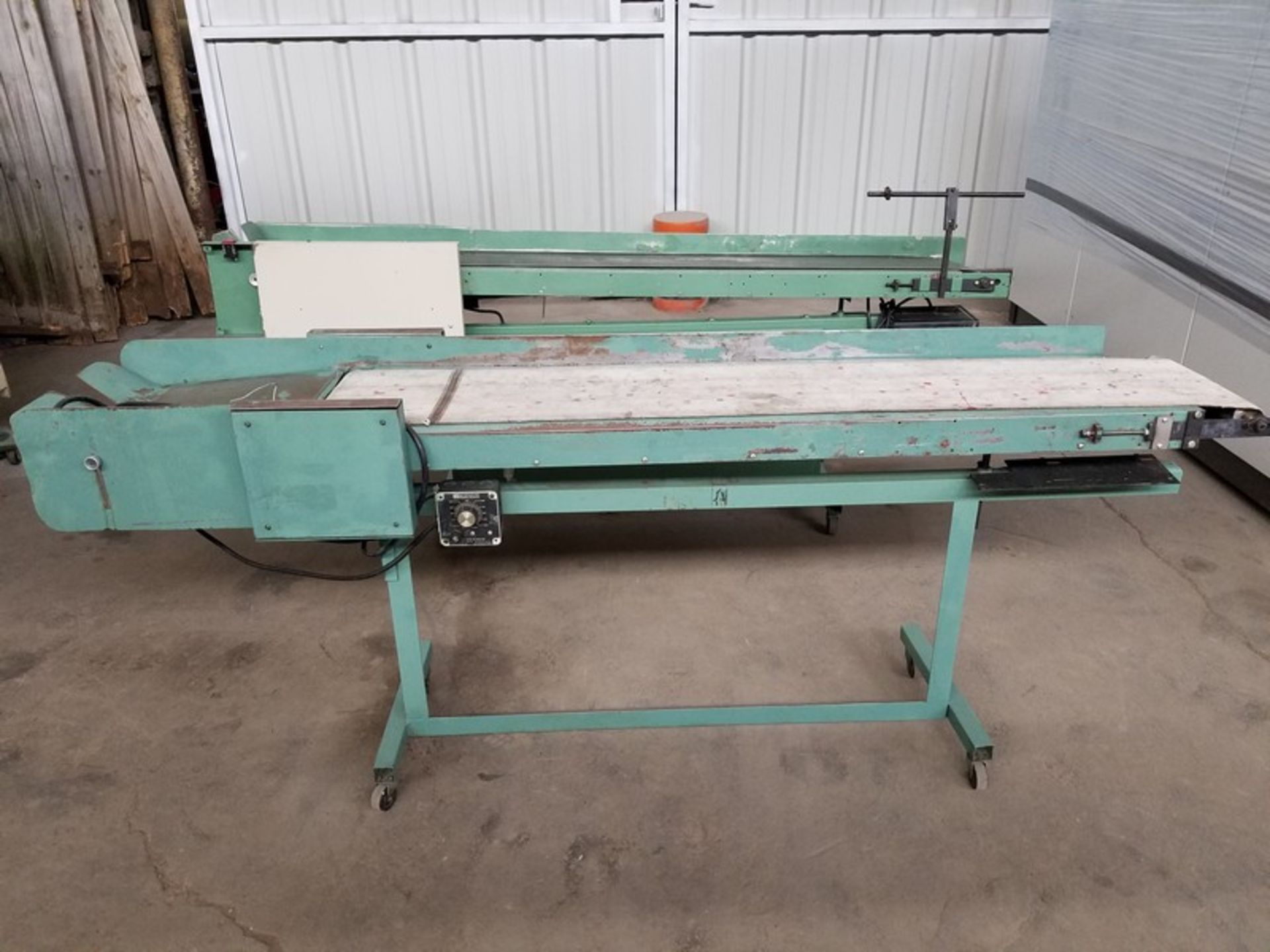 Aprox. 12" wide x 60" long belt conveyor, speed control, volt 110 (Handling, Loading & Site