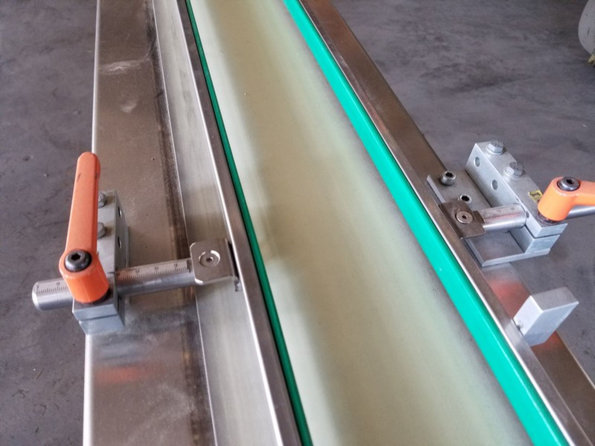 Aprox. 6" wide x 96" long stainless steel belt conveyor (Handling, Loading & Site Management Fee: - Image 4 of 5