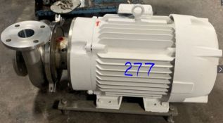 WCB 50 Hp. Pump, With Baldor 3025 RPM Motor Stainless Steel Head (LOCATED IN IOWA, RIGGING