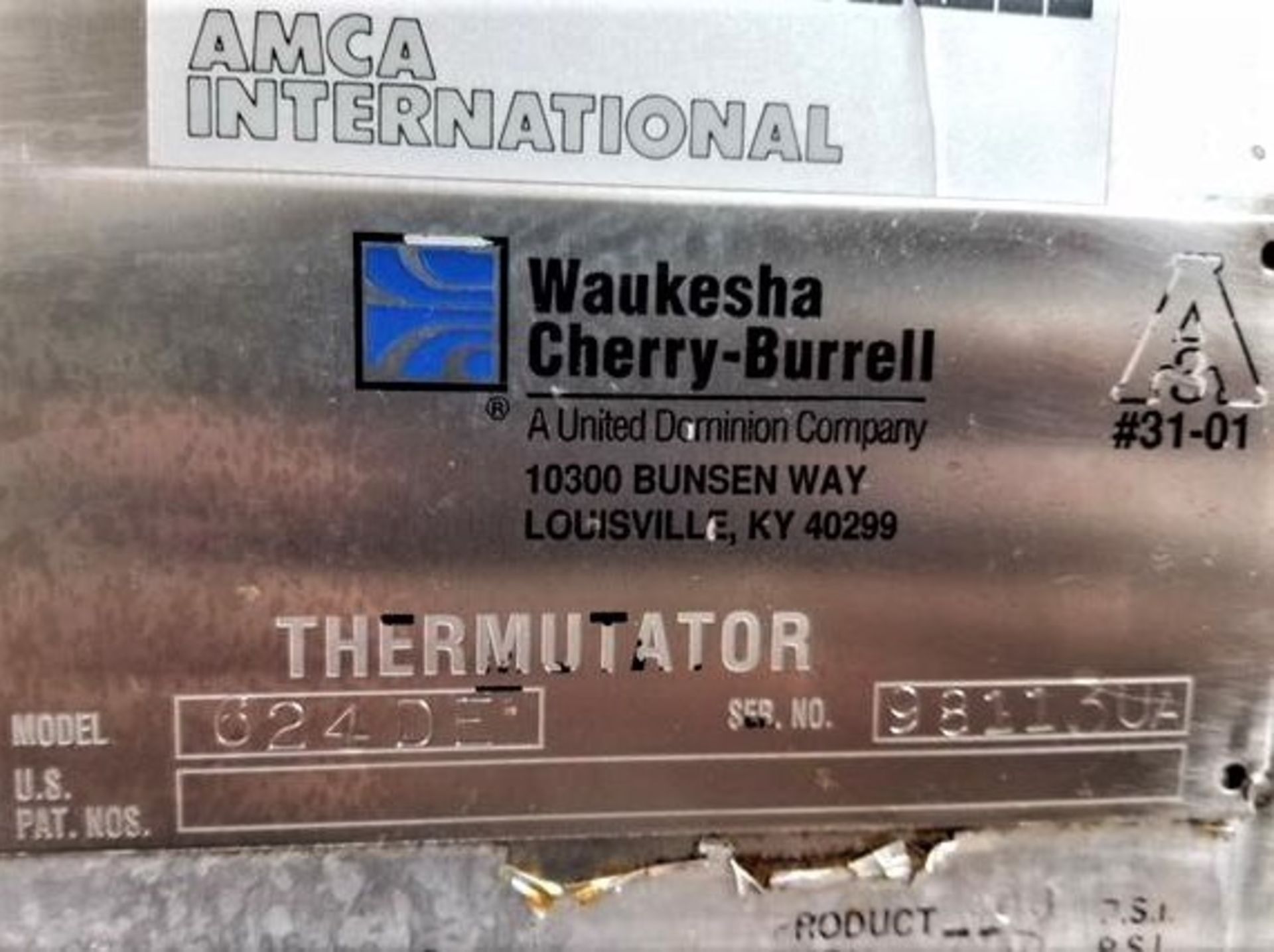 Waukesha Cherry Burrell Thermutator, Model 624DE, Serial # 98113UA, Product 400 PSI, Media 250 - Image 3 of 19