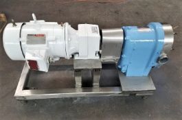 Waukesha 5 hp S/S Positive Displacement Pump with 2-1/2" Tri-Clamp Inlet and Outlet, 230/460 V