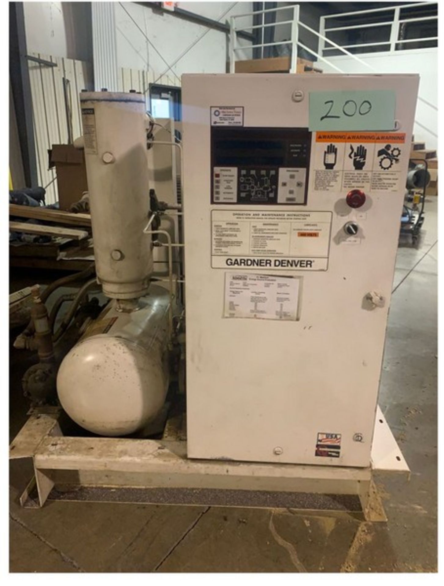 Gardner Devnver Air Compressor, 75HP Motor Model #24CA3013 (LOCATED IN IOWA, Free RIGGING and