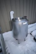 Avins 160 Gal. S/S Jacketed Vertical Tank, Nat'l BD #: 153, S/N 160, MAWP: 150 PSIG @ 200 F,