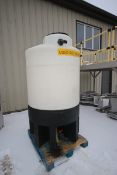 500 Gal. Vertical Plastic Holding Tank, with Plastic Base, with Plastic Discharge Ball Valve, with