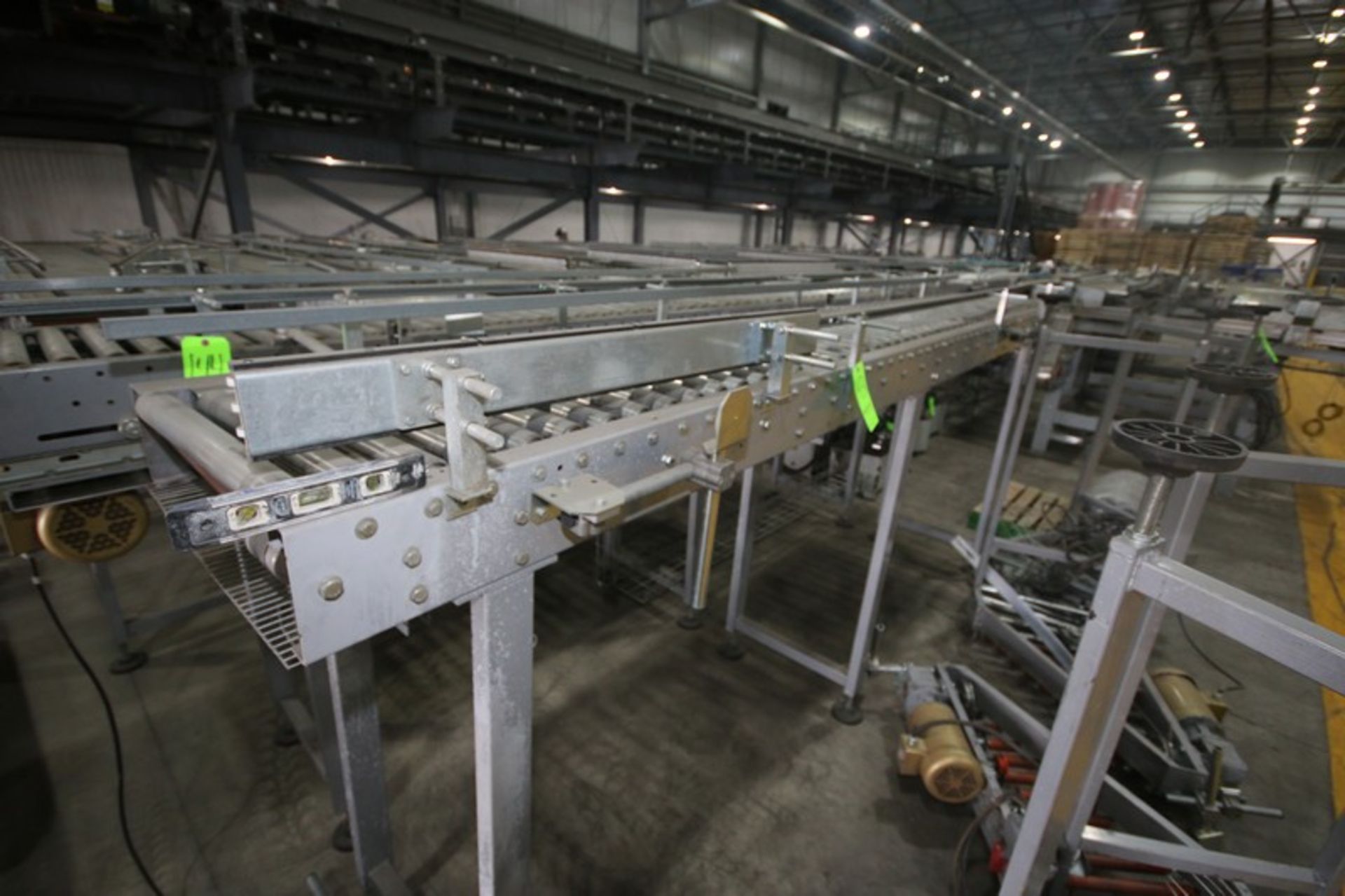 1-Section of Straight Roller Conveyor, Rolls to Ground Height: Aprox. 58-1/2" H with Guides, Overall - Image 7 of 9
