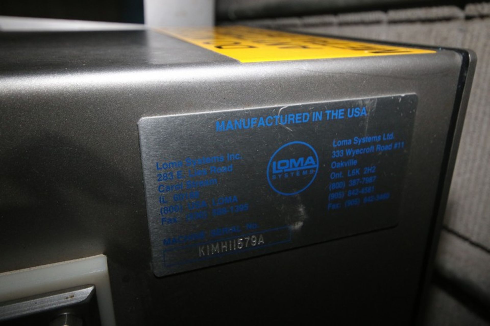 Loma IQ2 S/S Metal Detector Head, S/N KIMH11579A, with Aprox. 21-1/2" W x 5-1/2" H x 13" Deep, - Image 7 of 7