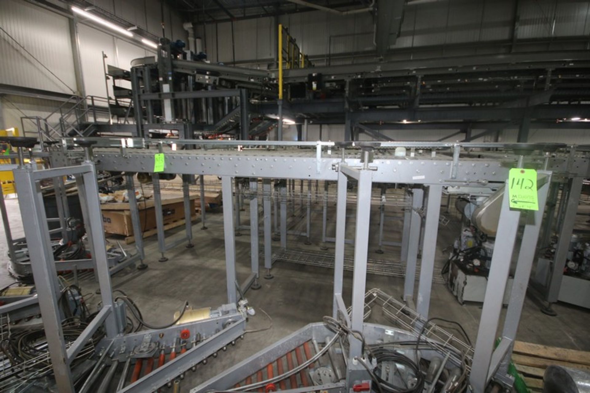 1-Section of Straight Roller Conveyor, Rolls to Ground Height: Aprox. 58-1/2" H with Guides, Overall - Image 2 of 9