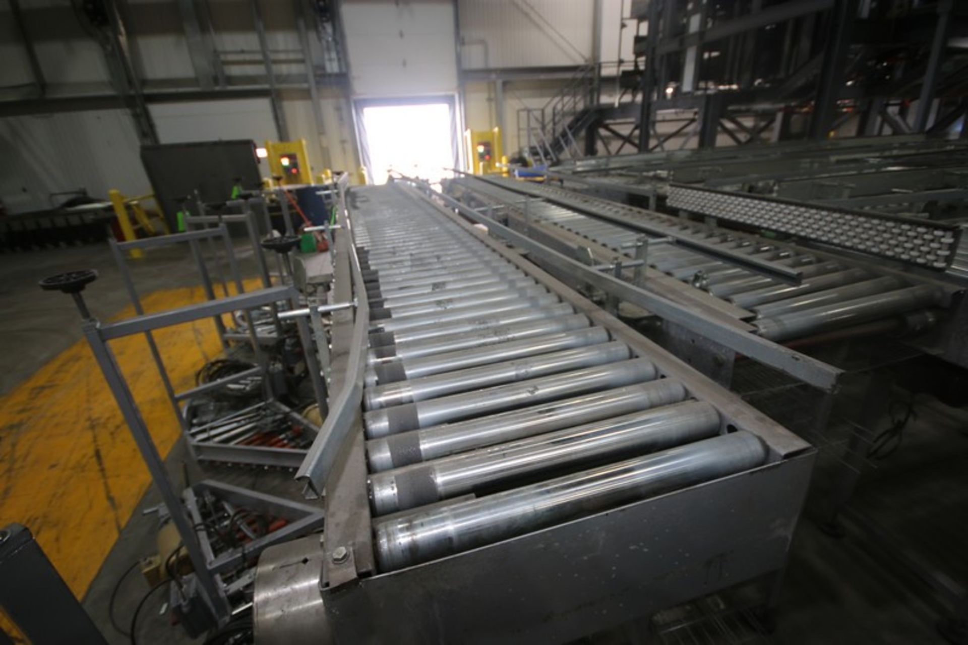 1-Section of Straight Roller Conveyor, Rolls to Ground Height: Aprox. 58-1/2" H with Guides, Overall - Image 5 of 9