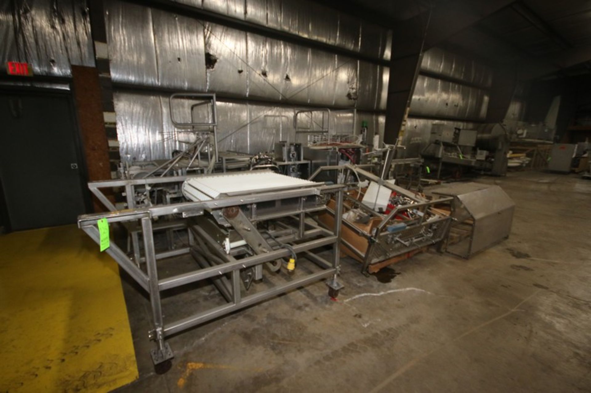 Sections of Stuffed Pepper Conveyor, with 2-Straight Sections Mounted on S/S Frame, with Plastic - Image 2 of 9