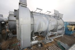 S/S Rotary Pre-Heater, Overall Dims.: Aprox. 24' L x 96" W x 140" H, Mounted on S/S Frame (LOCATED