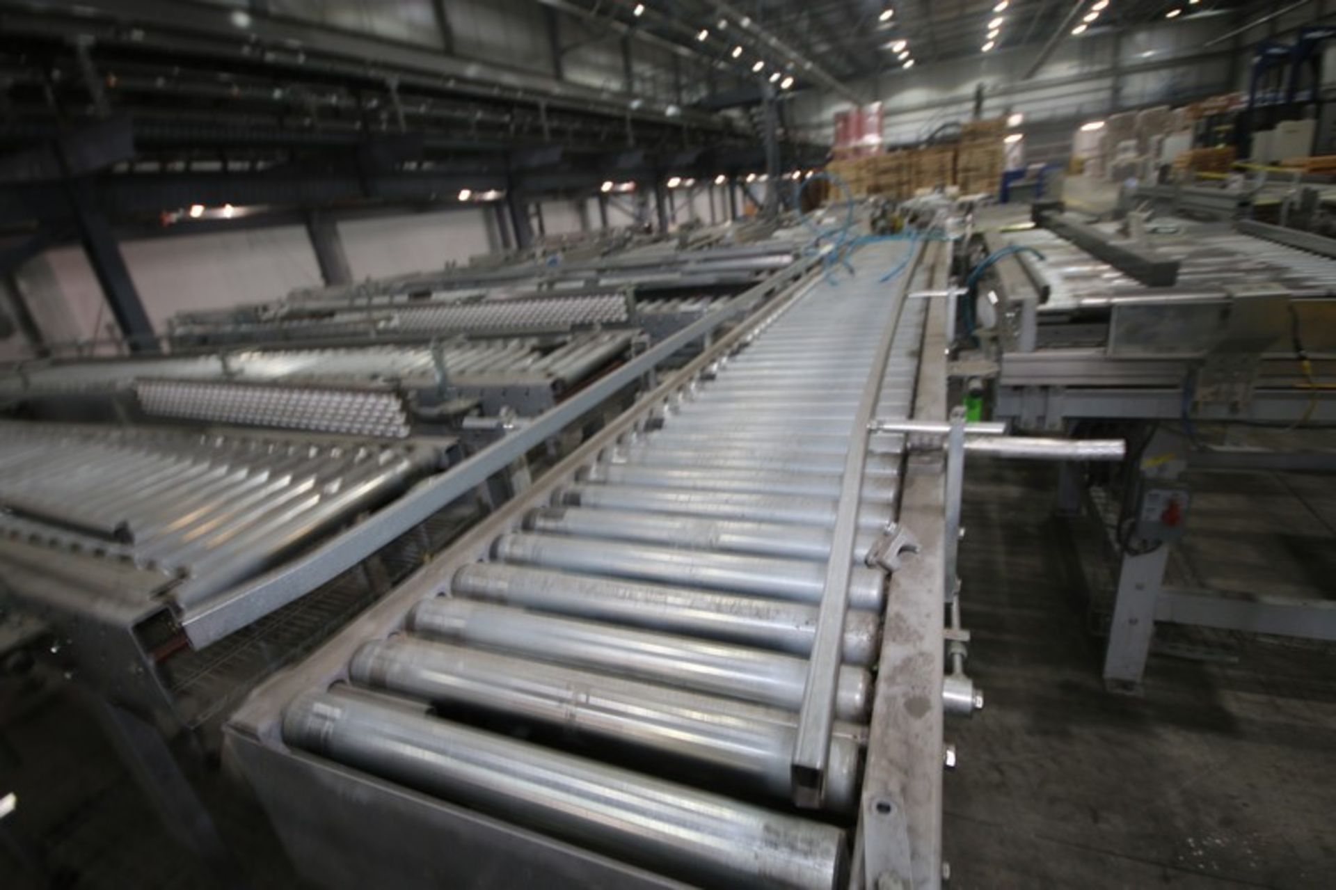 1-Section of Straight Roller Conveyor, Rolls to Ground Height: Aprox. 58-1/2" H with Guides, Overall - Image 3 of 3