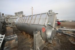 Aprox. 2,500 Gal. S/S Vertical Waste Water Treatment Tank, Tank Dims.: Aprox. 172" L x 70" Dia.,