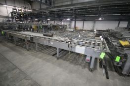 5-Sections of S/S Roller Conveyor, with Aprox. 48" W Rolls, Overall Length: Aprox. 11' L, Roll to