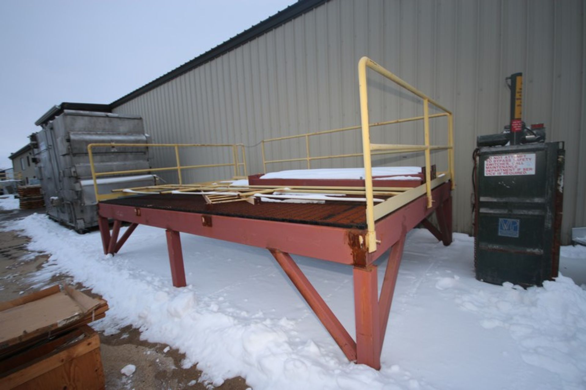 Steel Platform, with Steel Grating & Hand Rails, with Overall Dims.: Aprox. x 16' L x 11' W x 44" - Image 2 of 5