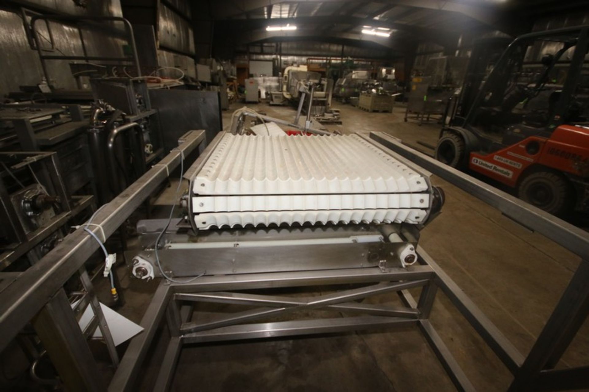 Sections of Stuffed Pepper Conveyor, with 2-Straight Sections Mounted on S/S Frame, with Plastic - Image 4 of 9