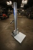 Vestil S/S Lift, with Aprox. 22-1/2" L x 19" W S/S Platform, Overall Height: Aprox. 70" H, Mounted