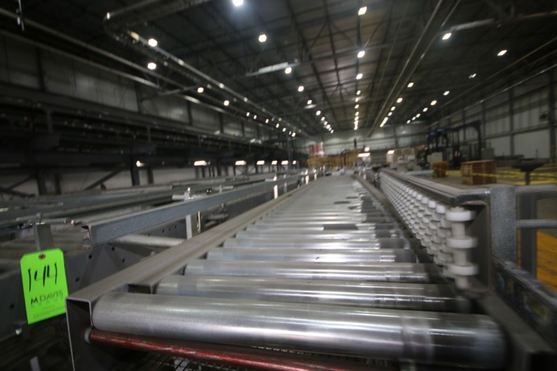 1-Section of Straight Roller Conveyor, Rolls to Ground Height: Aprox. 58-1/2" H with Guides, Overall - Image 9 of 9