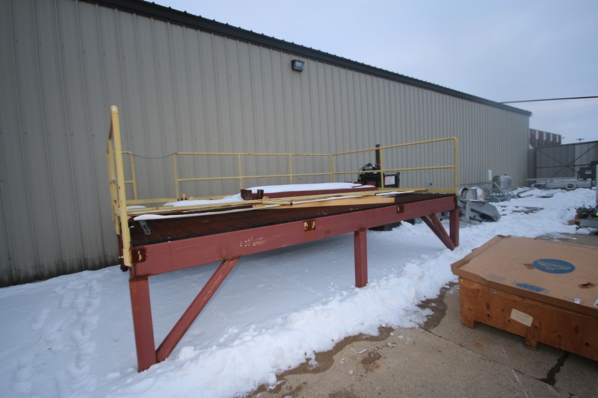 Steel Platform, with Steel Grating & Hand Rails, with Overall Dims.: Aprox. x 16' L x 11' W x 44"