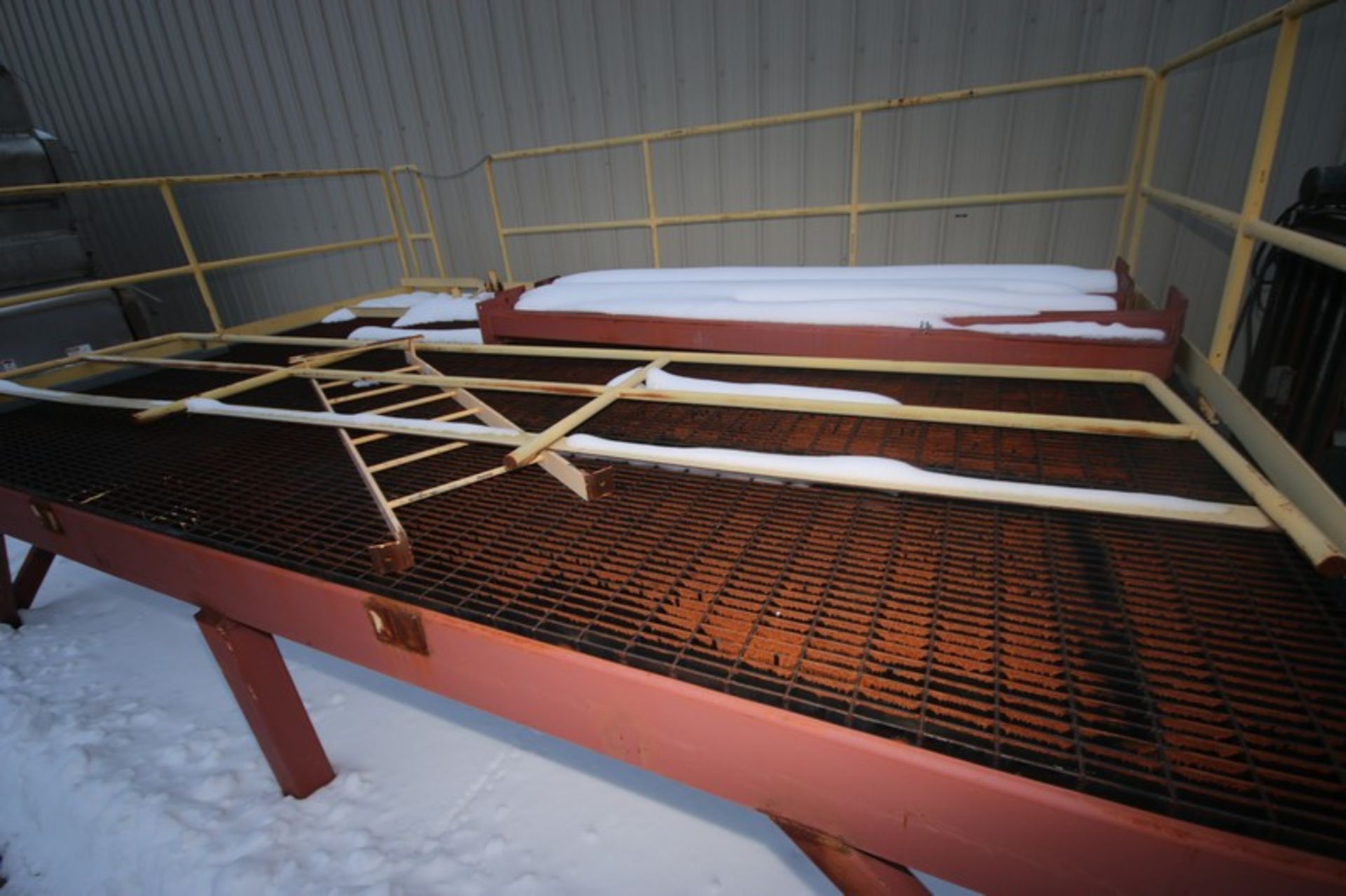 Steel Platform, with Steel Grating & Hand Rails, with Overall Dims.: Aprox. x 16' L x 11' W x 44" - Image 3 of 5