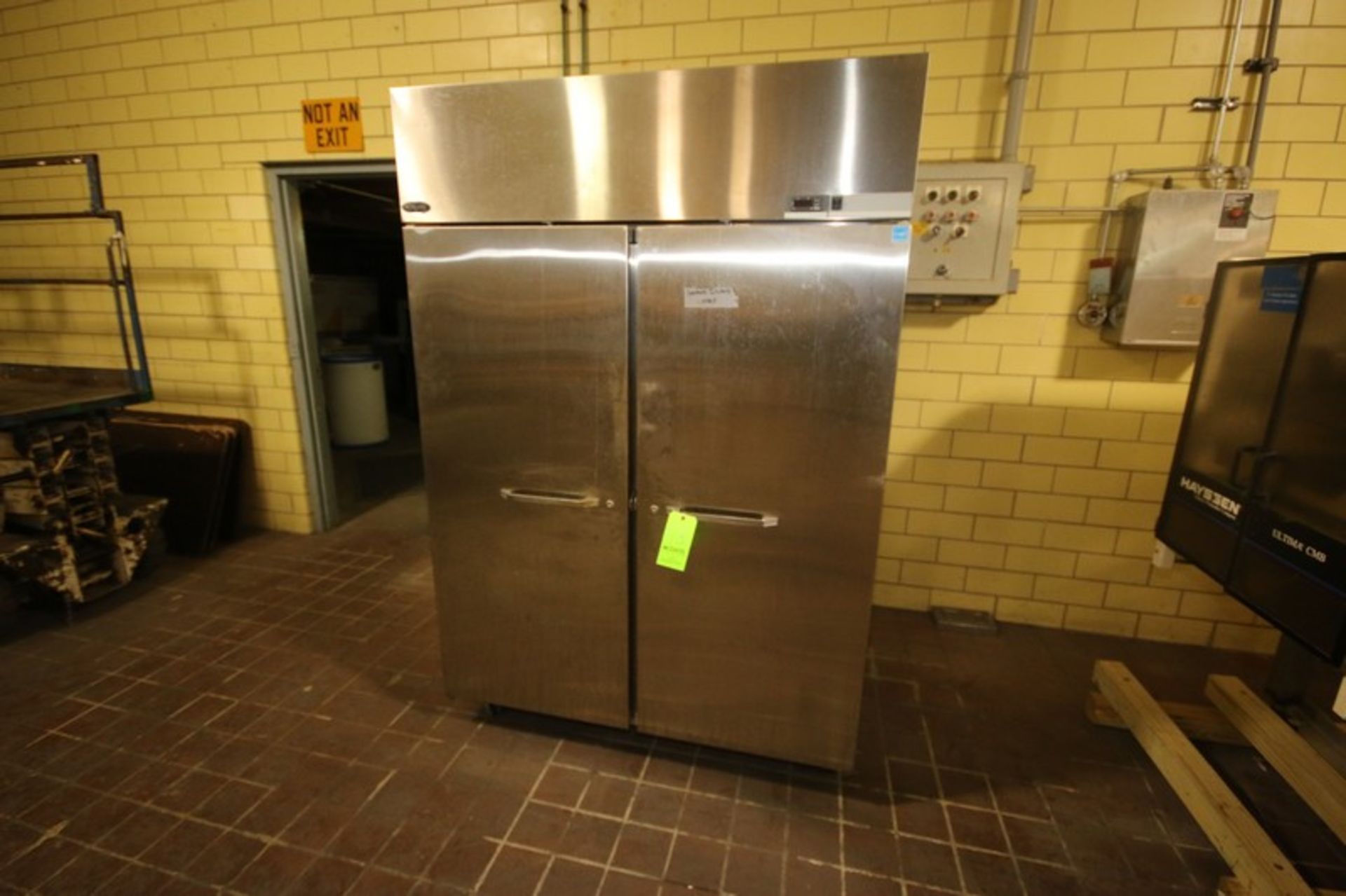 Norlake Double Door S/S Refrigerator, Overall Dims.: Aprox. 55" L x 34" W x 82" H, Mounted on