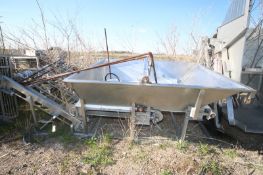 S/S Hopper, with Conveyor & Incline Discharge, Mounted on S/S Frame (LOCATED IN GRAND ISLAND, NE) (