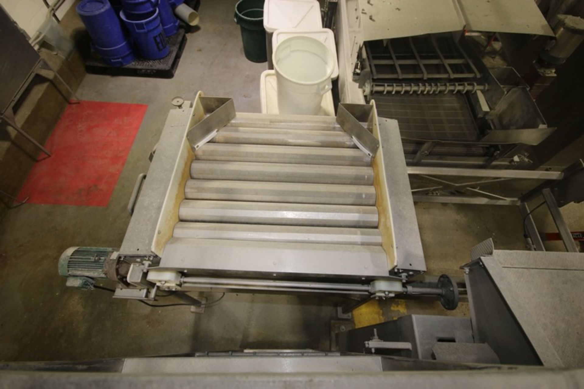 Key Technology Inc. S/S Flume Conveyor, with (7) S/S Rolls, Aprox. 36" W Rolls, with Drive, - Image 8 of 12