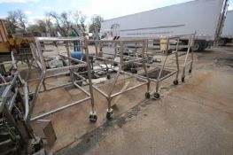 (4) S/S Frames, Mounted on Casters (LOCATED IN GRAND ISLAND, NE) (Rigging, Handling, & Site