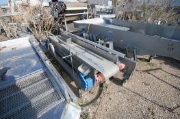 Straight Section of Power Conveyor, Aprox. 94" L, Mounted on S/S Frame (LOCATED IN GRAND ISLAND, NE)