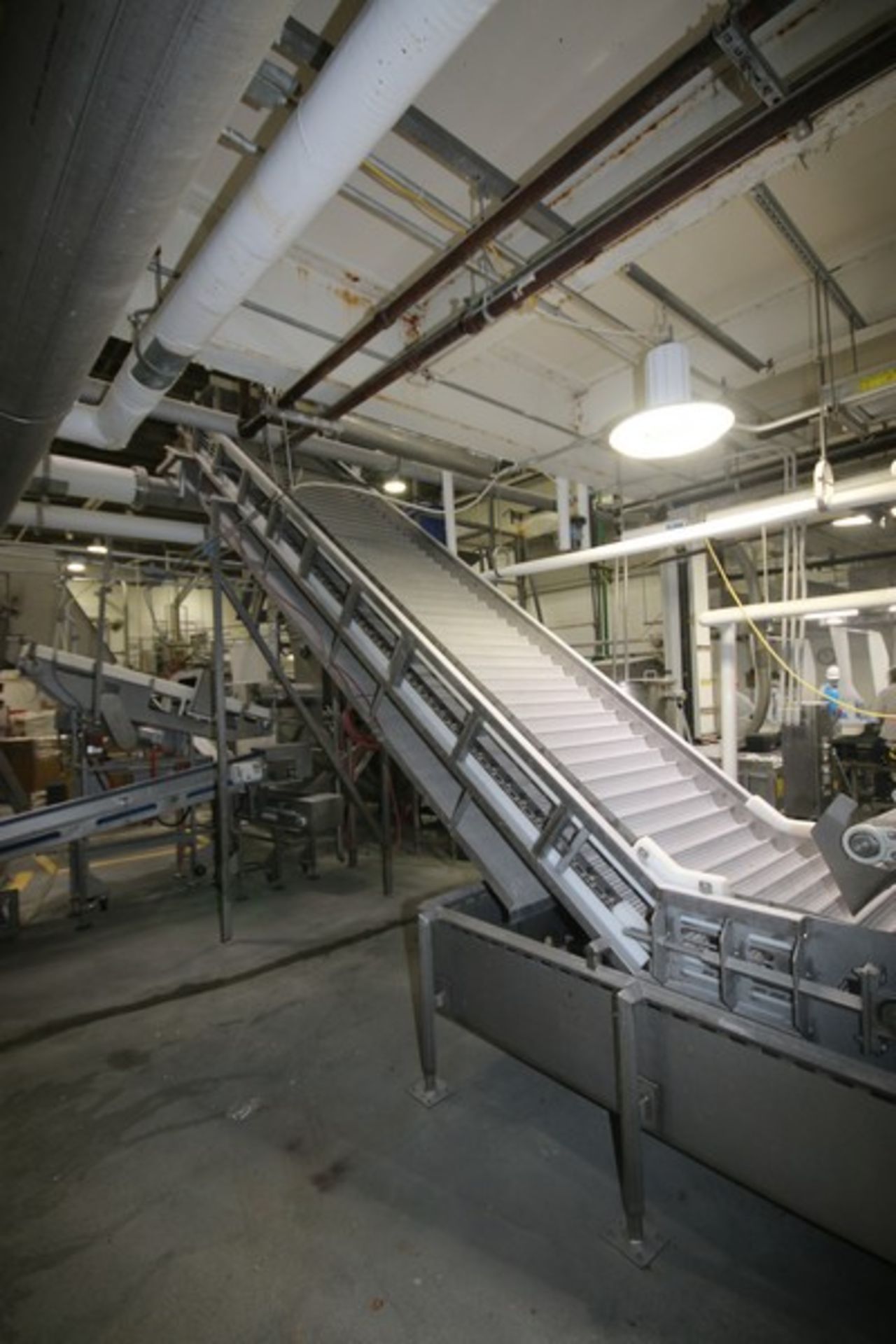 S/S Incline Bucket Draining Conveyor, with Aprox. 32-1/2" L x 1-1/4" Deep Buckets, with Draining - Image 2 of 11
