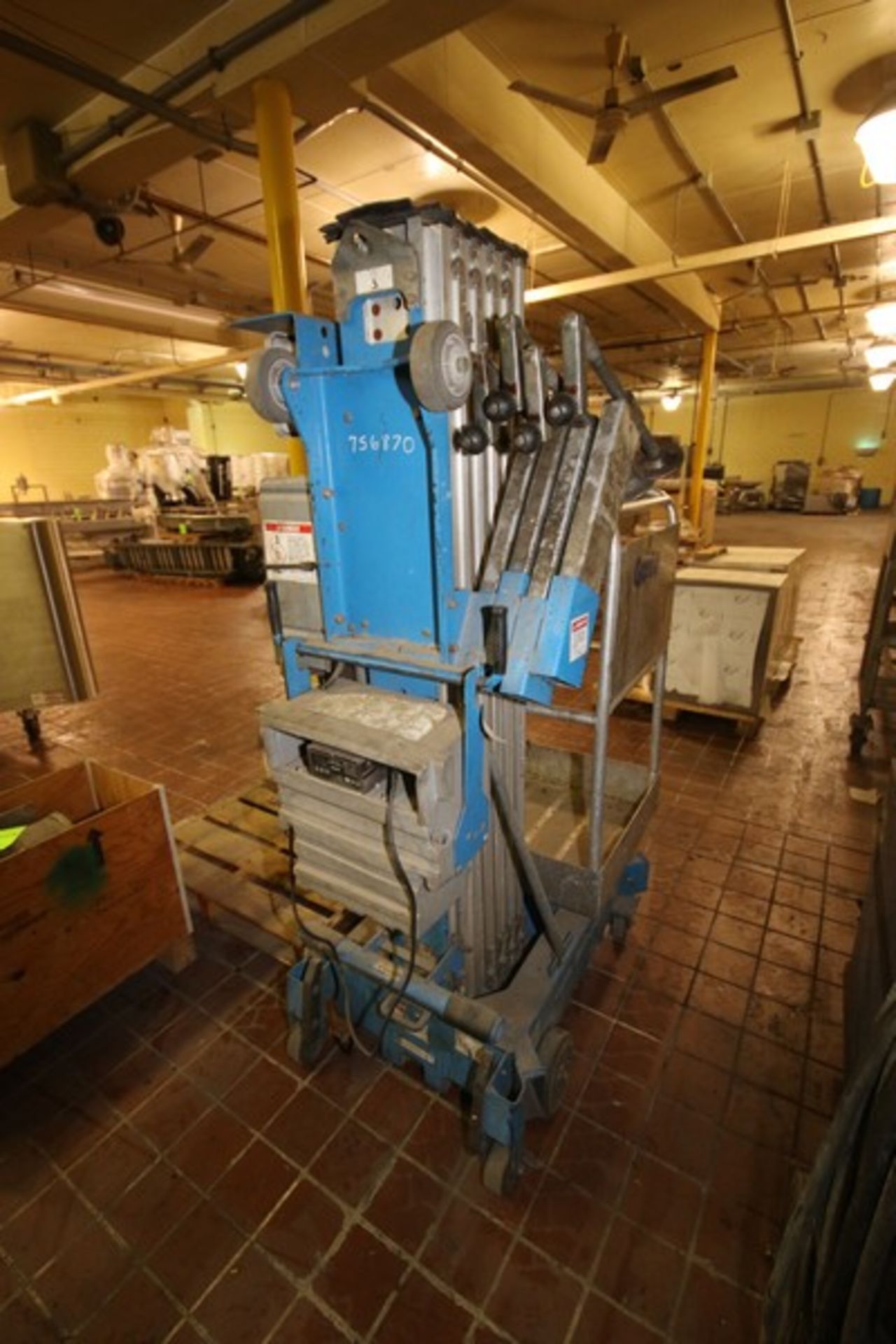 Genie Electric Man Lift, M/N AWP-25S, with Platform with Handrails, Mounted on Portable Frame ( - Image 6 of 7