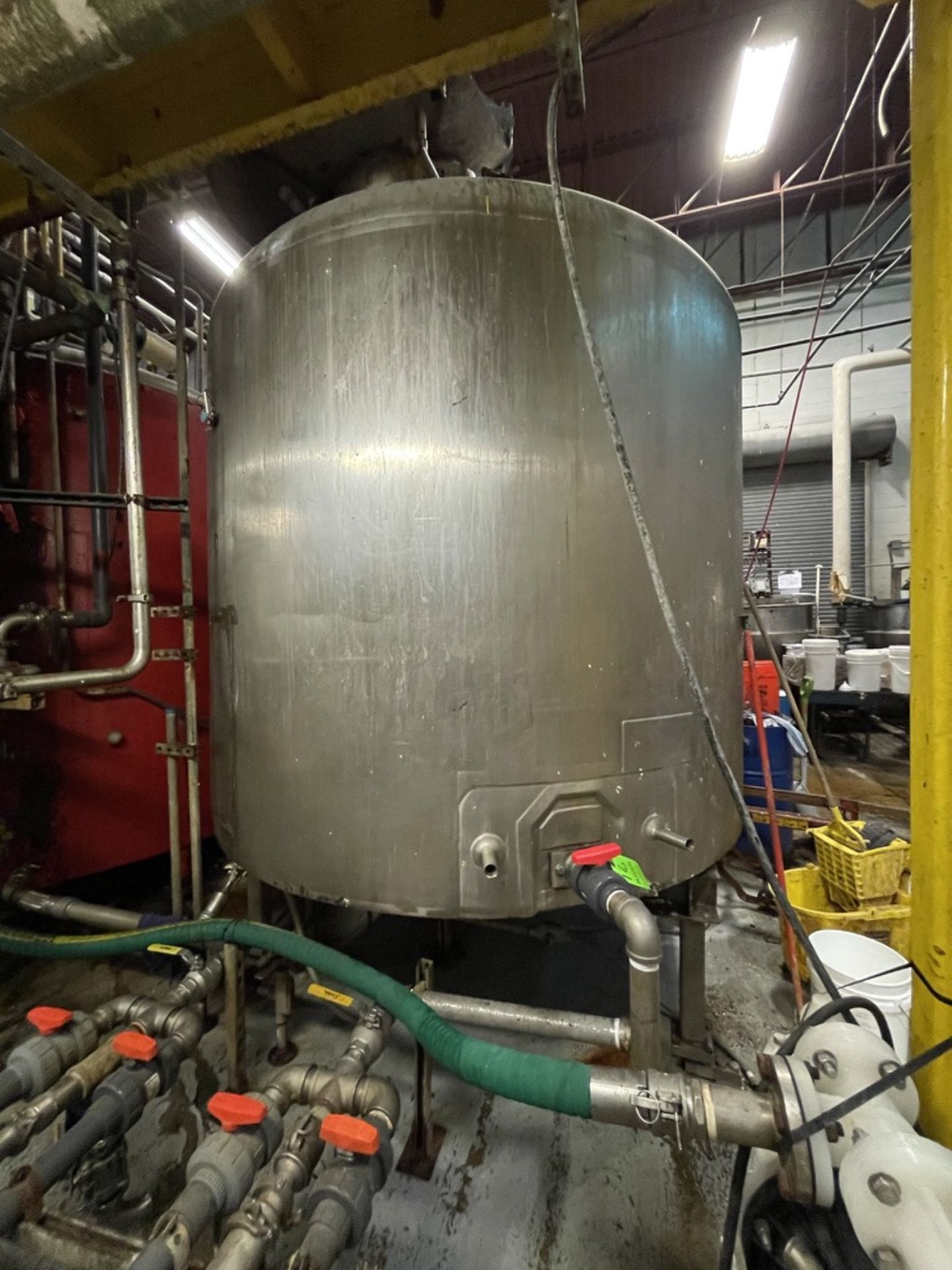 S/S JACKETED MIXING KETTLE WITH TOP MOUNT AGITATION (JACKET PATCHED) - Image 9 of 13