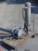 "SANPIPER" AIR OPERATED STAINLESS STEEL DIAPHRAM PUMP BY WARREN RUPP CO. (MANSFIELD OH),