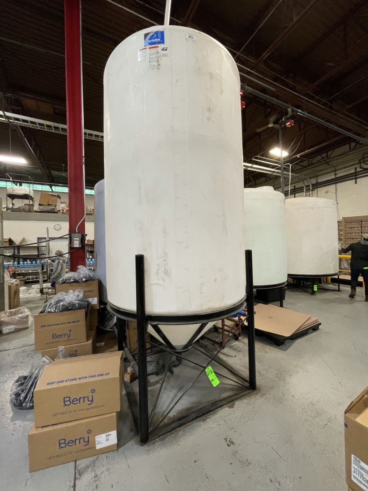 ACE ROTO-MOLD APPROX. 1,500 GALLON TANK WITH STEEL FRAME